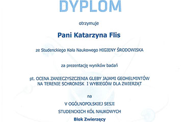 Katarzyna Flis - dyplom